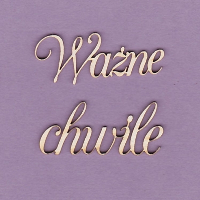 147 Tekturka napis - Ważne Chwile 1 - 2 szt. - G4