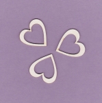 087 Tekturka - serca romantyczne - 3 sztuki - G1