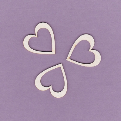 087 Tekturka - serca romantyczne - 3 sztuki - G1