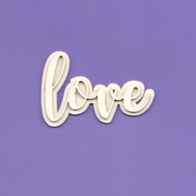 998a Tekturka  napis - Love - dwuwarstwowa G4