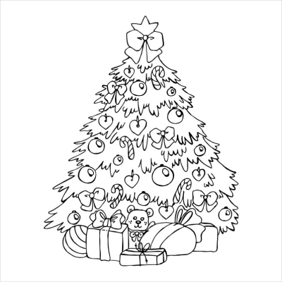 Stempel - Choinka - tło