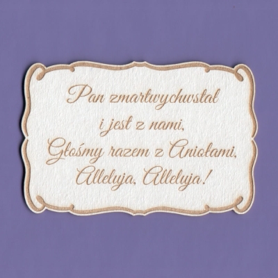 1163B Tekturka - Pan zmartwychwstał i jest z nami B - ramka  - G9