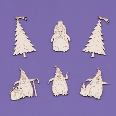 112 Tekturka - Kolekcja Pingwinki ZESTAW 02  -  G10      