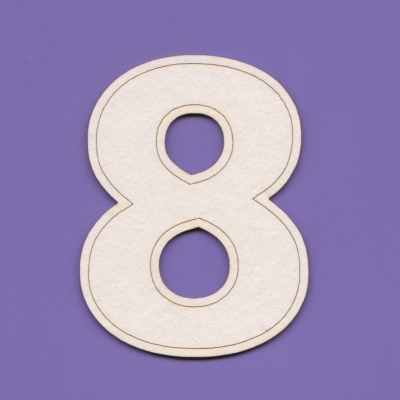 J105 - 8 - OBR - Cyfry – 64 cm – z obrysem wew.      