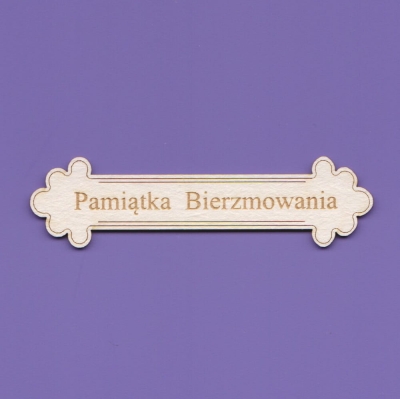 J158  -  Pamiątka Bierzmowania -  75x20mm   