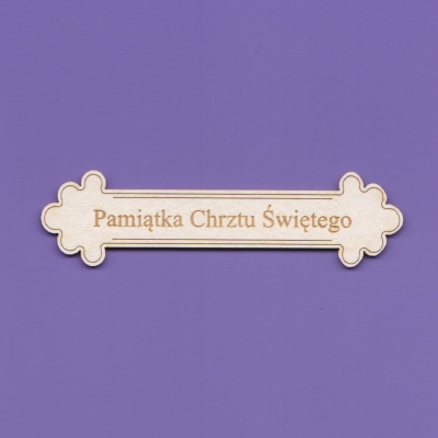 J162  -  Pamiątka Chrztu Świętego -  75x20mm    