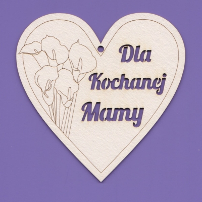 J179 - Serce - Kalie - Dla Kochanej Mamy - 85x85mm  