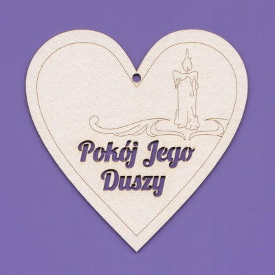 J189 - Serce - Pokój Jego duszy Świeca