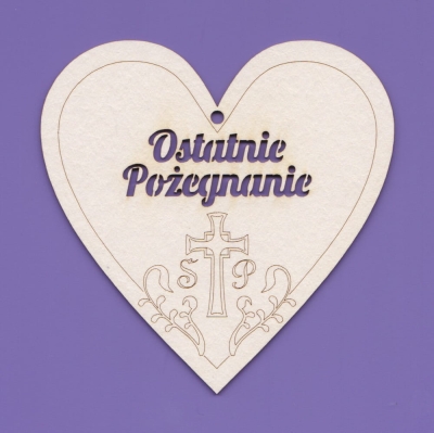 J191 - Serce - Ostatnie Pożegnanie Krzyż ornamenty