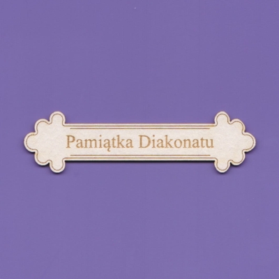 J202  -  Pamiątka Diakonatu -  75x20mm     