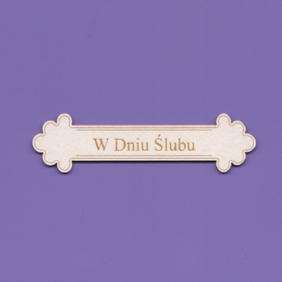 J203  -  W Dniu Ślubu -  75x20mm      