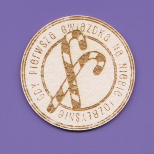 067 Tekturka Plakietka vintage - laseczki