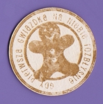 099 Tekturka Plakietka vintage - piernikowy ludzik