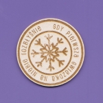 089 Tekturka Plakietka vintage - śnieżynka