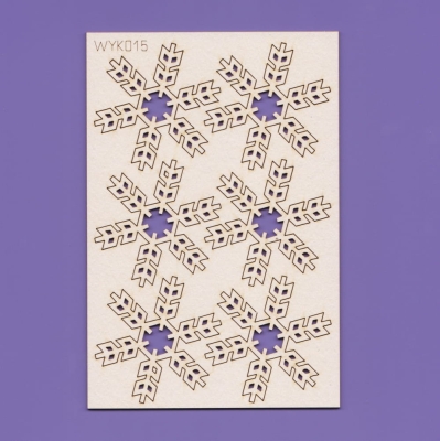 015 Tekturka Świąteczne śnieżynki 01- G13