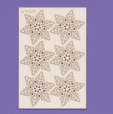 029 Tekturka Świąteczne śnieżynki 02- G13 