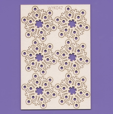 042 Tekturka Świąteczne śnieżynki 03- G13 