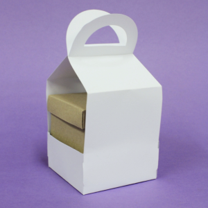 Torebka na ExplodingBox'a 10 cm  - Papier biały 250g - 10 sztuk