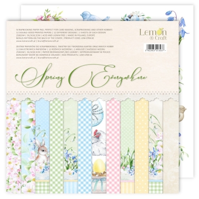 SPRING EVERYWHERE - BLOK KREATYWNY - PAPIERY DO SCRAPBOOKINGU 30X30CM - LEMONCRAFT