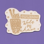 1584 Tekturka -  Oszczędzaj wodę pij kakao - Xmas22 - G7 