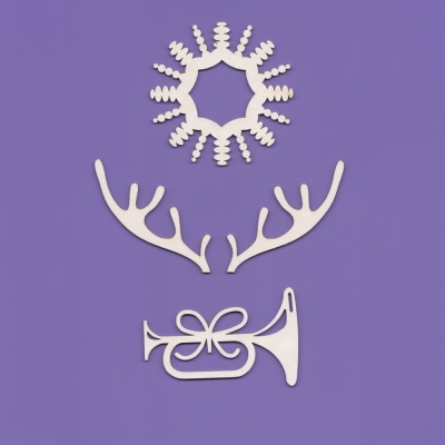 1587 Tekturka -  Rogi, trąba, bomba - Xmas22 - G7 