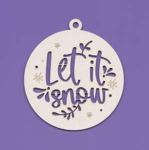 1601 Tekturka - Let it snow Bombka01 - Xmas22 - G7       