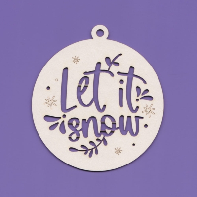 1601 Tekturka - Let it snow Bombka01 - Xmas22 - G7       
