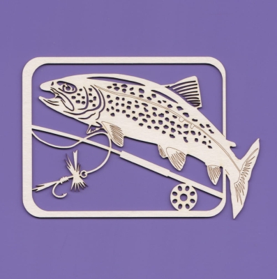 910 Tekturka - Szczupak i wędka - G8