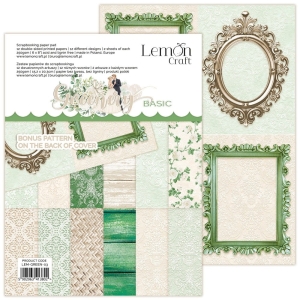 Greenery Basic - Bloczek papierów do scrapbookingu 15.2x20.3cm - Lemoncraft