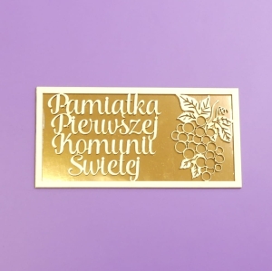 470 Tekturka - Ramka - Pamiątka Pierwszej Komunii Świętej- złoto