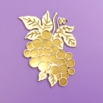  677 Tekturka - Winogrono liście - złoto