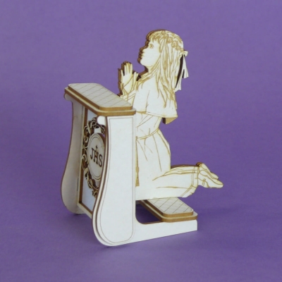 1385 Tekturka  - Klęcznik 3D - Dziewczynka