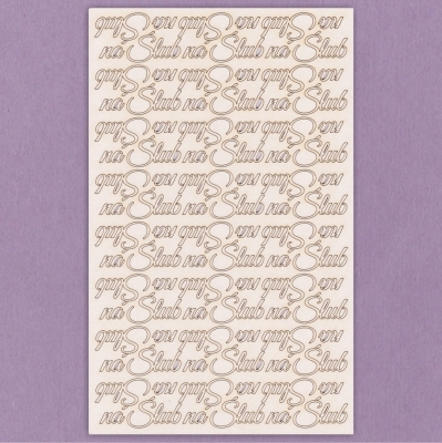 762 Tekturka napis - na Ślub - 48 sztuk - G21