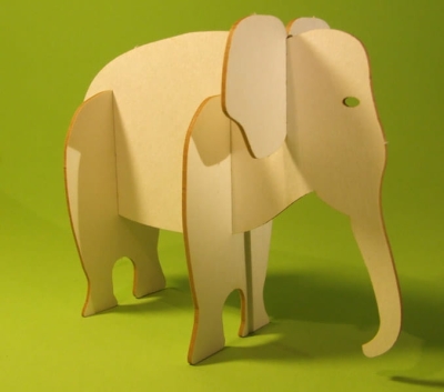 Tekturka - Słoń 3D - Click and Paint ZW0008