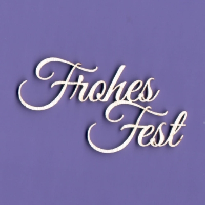 915 Tekturka napis - Frohes Fest - Wesołych Świąt - G3