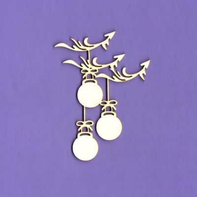 976 Tekturka - Zimowa kolekcja - Bombki na gałązce3 - G5