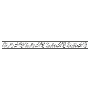 156 Stempel  - Border kwiatowy