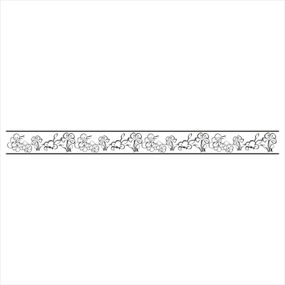 156 Stempel  - Border kwiatowy