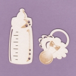 831 Tekturka - Butelka i smoczek - dziewczynka - G5