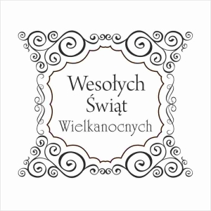 052 Stempel - Wesołych Świąt Wielkanocnych - ramka 