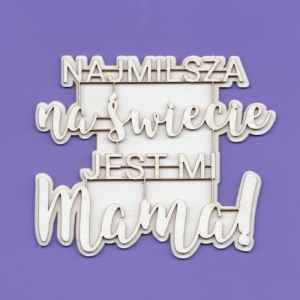 1427 Tekturka napis - Najmilsza [...] jest mi Mama! - dwuwarstwowa G7