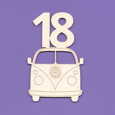 1446xx - Samochód VW Bus - Ogórek - VW T1 - Urodzinowy 18, 19, 20, 21, 25, 30, 35, 40, 50, 60, 70, 80, 90