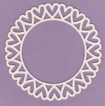 387d Tekturka - Ramka Serce duża - G7