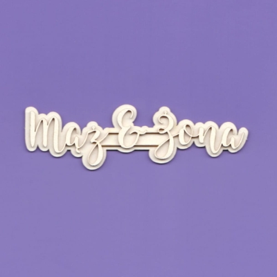 1128a Tekturka napis - Mąż & Żona - dwuwarstwowa G5