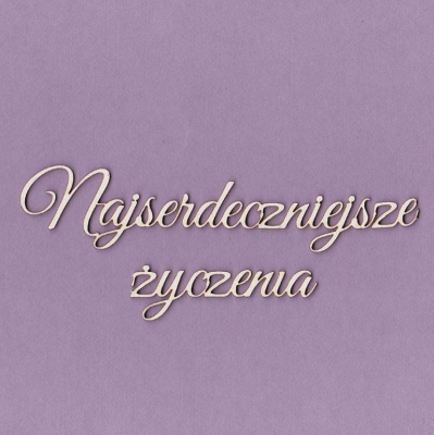 492 Tekturka napis - Najserdeczniejsze życzenia - G2
