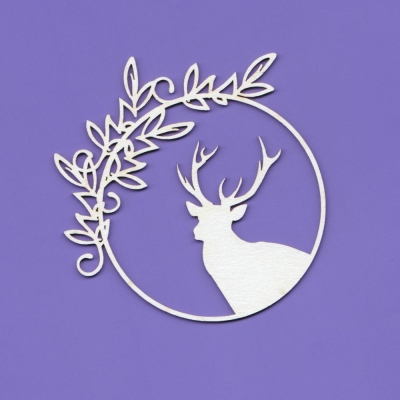 349 Tekturka - Zimowa ramka z Jeleniem 2 G6