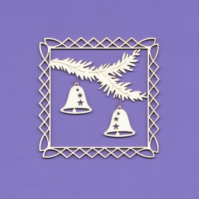 851 Tekturka - Świąteczna ramka - dzwoneczki G5