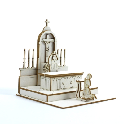 1388 Tekturka  - Ołtarz 3D - Chłopiec i Dziewczynka