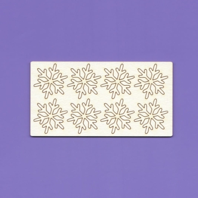 063 Tekturka  - Śnieżynki 5 - 8 sztuk - G6