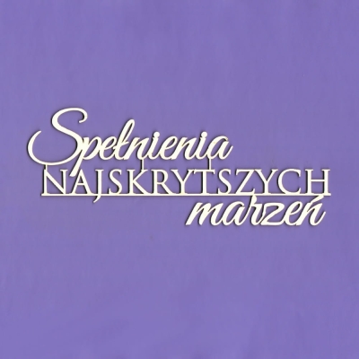 1342 Tekturka napis - Spełnienia najskrytszych marzeń G5